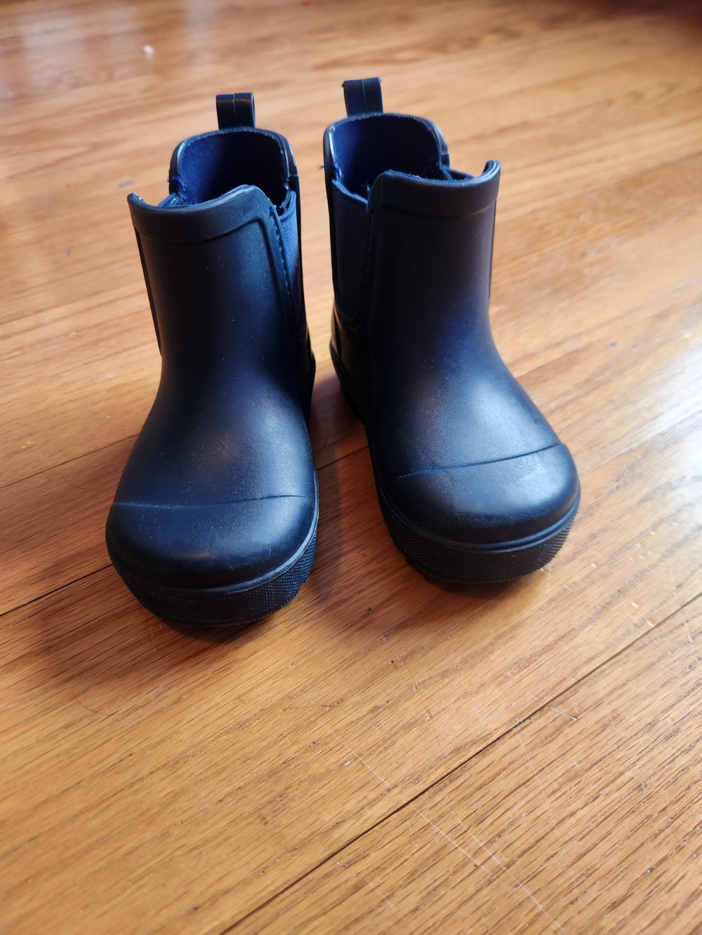 Kids Navy Rain Boots - Comfortable Slip-On Waterproof Boots